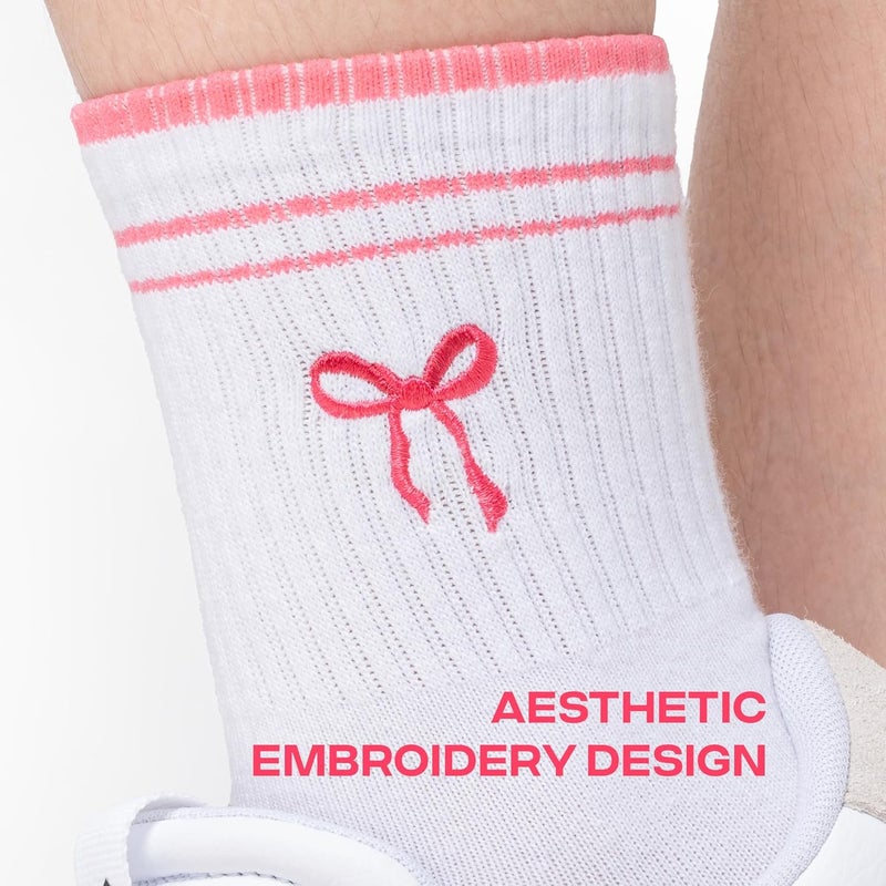 CoolMate Store Pilates Socks with Grips for Women, Yoga Socks, Crew Non Slip Women for Barre, Pilates Gifts - Image 2